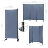 Sevobal Patio Decorative Screens, Weather-Resistant Screen with Stand, Freestanding Panel for Living Room Garden Backyard, Gray, 87.75"*28.25"*72.5" - 4 of 4