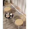 3 Piece Wicker Patio Bistro Furniture Set-Outdoor Rattan Chairs with Tempered Glass Table,Weather Resistant Wicker &Steel Frame - 3 of 4
