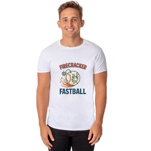 American Baseball T-Shirt Men's Firecracker Fastball USA Tee - 1 of 4