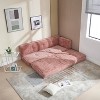 Modular Chaise Lounge Freely Combinable Sleeper Sofa Bed Daybed Lazy Sofa Couch, Space-saving, Chenille Upholstered-ModernLuxe - 3 of 4