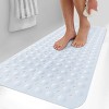 Non Slip Bathtub And Shower Mats 40x16 Extra Long Bath Tub Mat With Suction Cups & Drain Holes - Lux Decor Collection - 3 of 4