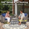 Belord 3-Piece Patio Furniture Set, High Back Swivel Chairs Set of 2 with Side Table, All-Weather Outdoor Table and Chairs Set for Porch Balcony - 2 of 4