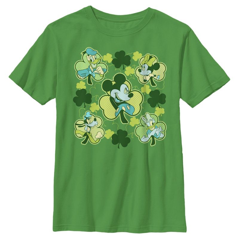 Boy's Mickey & Friends Happy Clover Friends T-Shirt, 1 of 5