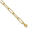 Chisel Stainless Steel Yellow IP-plated Elongated Open Link Paperclip Bracelet 7" with 1.25" Ext. - 2 of 4