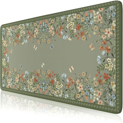 Craze Ventures Green Floral Desk Mat