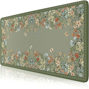 Craze Ventures Green Floral Desk Mat - 1 of 4