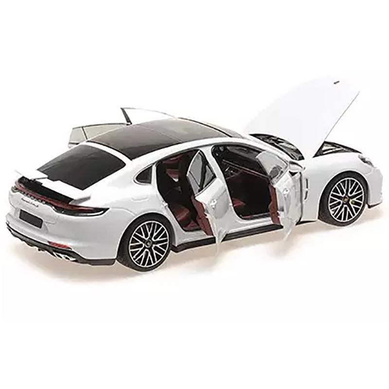 2020 Porsche Panamera Turbo S White Metallic with Black Top "CLDC Exclusive" Series 1/18 Diecast Model Car by Minichamps, 2 of 5