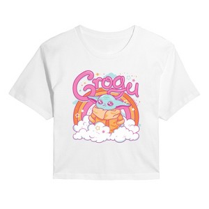 Women's - The Mandalorian - Grogu Kawaii Cropped Graphic T-Shirt - 1 of 4