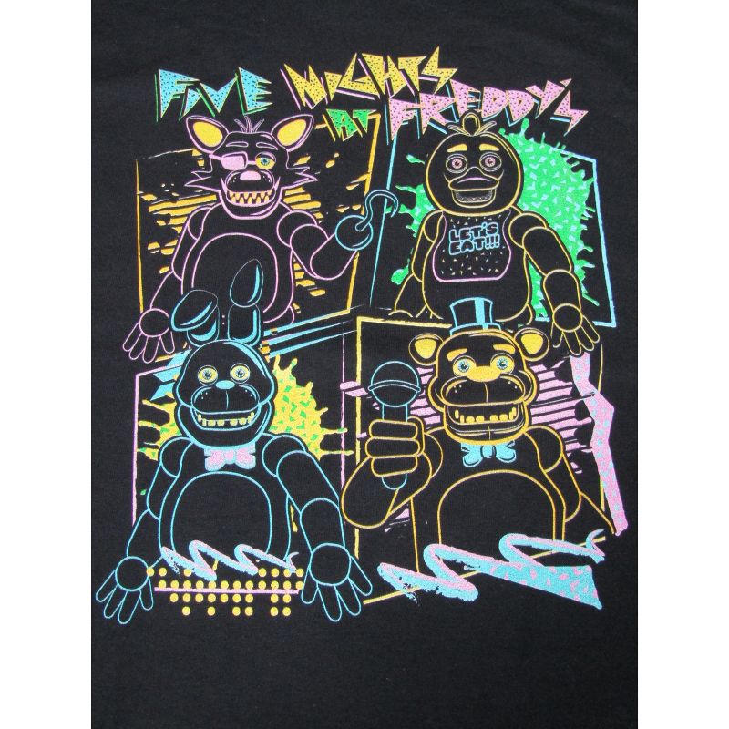 Five Nights at Freddy's Scary Video Game Bear Youth Black Graphic Tee, 2 of 3