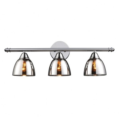 Polished Chrome 3-Light Dimmable Vanity Fixture