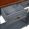 CAVINAS 52" Arc-Shaped Console Table with 2 Drawers,Retro Half-Moon Table with Open Shelf,Entryway Table for Hallway,Living Room - 4 of 4