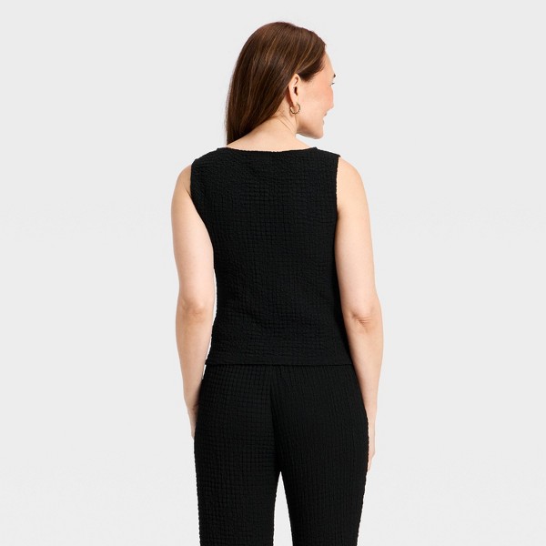 Top de tirantes con textura y cuello barco para mujer - A New Day™ 2