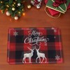 Unique Bargains Christmas Place Mats Flax Black Red White 11.8"x17.7" 2Pcs - 2 of 4