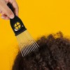 Unique Bargains Metal African Hair Picks Comb 6.89"x2.2" Black 2 Pcs - 3 of 4