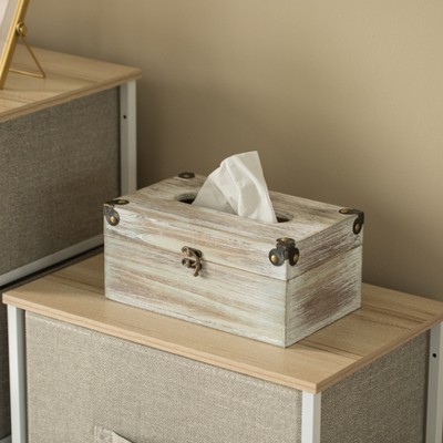 Linen Tissue Bag Cover Paper Case Holder Storage Home Decor Office Bathroom 