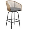 VYNXARIA Outdoor Bar Stools Set of 4, 4-Piece Patio Bar Stools with Armrests, All Weather Rattan Bar Chairs with Backrest£¬Gray - 2 of 4