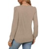 Long Sleeve Shirts For Women Fall Fashion 2025 Womens Tunic Tops Pleated Crew Neck Puff Sleeve Blouses Dressy Casual - 4 of 4