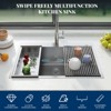 Single Bowl Stainless Steel Kitchen Sinks 30 Inch Topmount Sinks – Brushed 1.35mm Handcrafted Sink with Bottom Grid, Drain Basket, Drain Assembly - 4 of 4