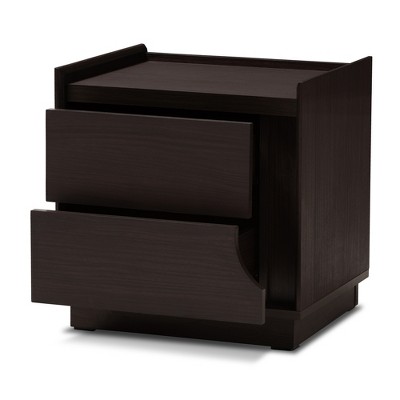 Larsine Brown Engineered Wood 2-Drawer Nightstand