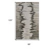 Gray Ivory and Taupe Abstract Power Loom Area Rug - 3 of 4