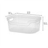 Sterilite 5.25x9.5x13 In Medium Polished Open Scoop Front Storage Bin w/ Comfortable Carry Through Handles for Household Organization, Clear - image 2 of 4