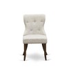 East West Furniture,Set of 2 Modern Chairs- Kitchen Chair Includes Mahogany Wood Frame - 2 of 4