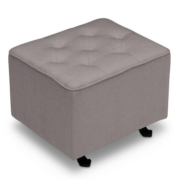 Delta Children Emma Diamond Tufted Gliding Ottoman, French Gray