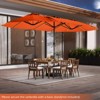 Tangkula 15.5 FT Double-sided Patio Umbrella w/ Solar Lights Outdoor Twin Size Umbrella - 3 of 4
