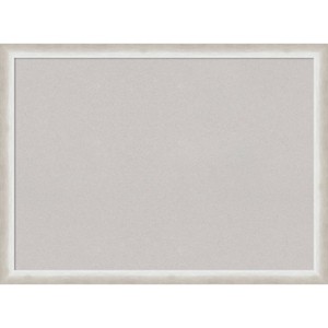 30"x22" Two Tone Wood Frame Cork Board Silver - Amanti Art - 1 of 4