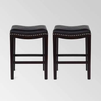 Set of 2 Tiffin Contemporary Studded Counter Height Barstools - Christopher Knight Home