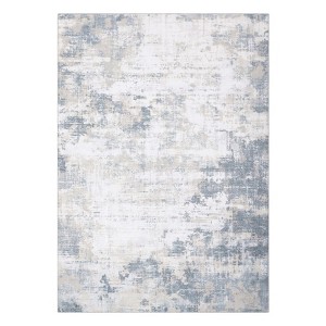 Modern Abstract Kitchen Rugs Machine Washable Soft Non Slip Entryway Area Rug Indoor Floor Accent Mat Carpet for Kitchen Laundry Grey/Taupe - 1 of 4