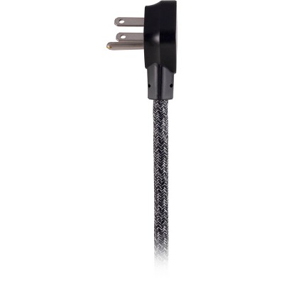 Cordinate 2&#39; 3 Outlet Grounded Extension Cord Dark Gray