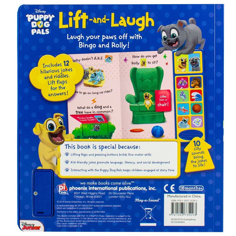 Disney Puppy Dog Pals - Lift a Flap Sound Book : Lift and Laugh (Hardcover), 4 of 5