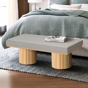Contemporary Upholstered Ottoman Bench with Padded Seat for Bedroom or Entryway, 48" Wide –3irtyhousy - 1 of 4