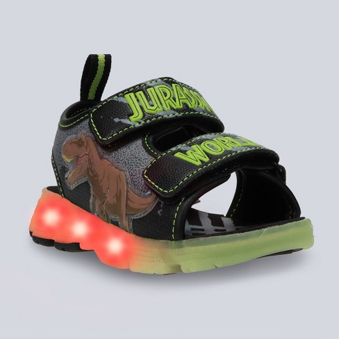 Jurassic World Toddler Dinosaur Sandals - Gray/green/black : Target