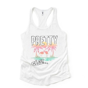 Simply Sage Market Women's Pretty Chill Flamingo Graphic Racerback Tank - 1 of 3