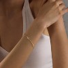Bracelets for Women 14K Gold Silver Plated Ring Bracelet Hand Chain Dainty Evil Eye Heart Clover Daisy Cubic Zirconia - 3 of 4