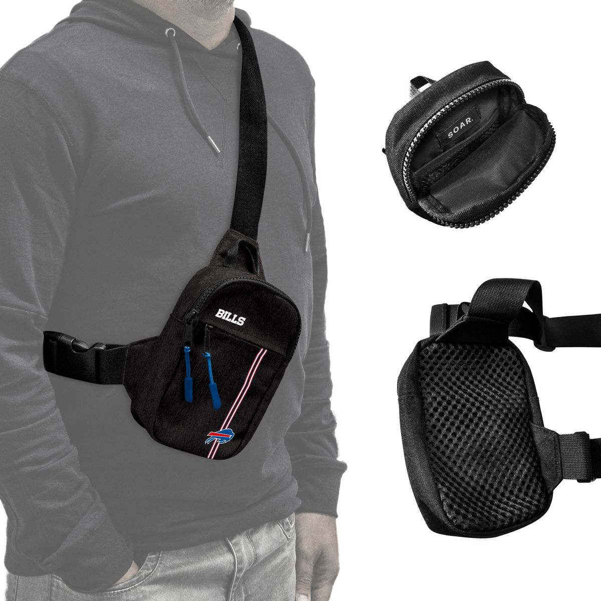 SOAR NFL Cross Body- Adjustable Strap- Travel Bag - thumbnail 4