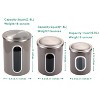 Fortune Candy 3 PCS Stainless Steel Canister Set with Anti-Fingerprint Lids & Visible Windows, Multipurpose Food Storage for Kitchen or Travel - 3 of 4