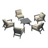WestinTrends Avalon Outdoor 6-Piece Modular Sectional Patio Furniture Sofa Set, Gray/Beige - 4 of 4