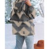Imily Bela Womens Casual Aztec  Half Zip Up Hoodie Oversized Long Sleeve Ethnic Hooded Pullover - 3 of 3