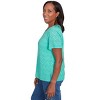 Alfred Dunner Womens Textured Chevron Lace Back Tee - 4 of 4