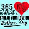 Women's Design By Humans Mother's Day 365 Days of Hard Work and Love By kuntee Racerback Tank Top - 2 of 2