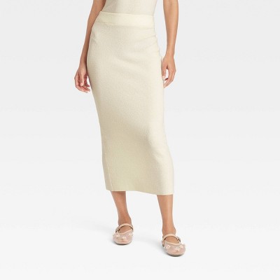 Women's Midi Boucle Sweater Skirt - A New Day™