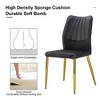 AZL1 Life Concept Accent Chairs 4 Dieval Modern Chair Made of PU Material with Soft Cushions and Golden Metal Legs, Black, 16.9"*17.9"*34.3" - 4 of 4