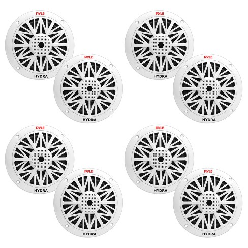 PLMR52 Pair of 150 Watts 5.25'' 2 Way White Marine Speakers Pyle 