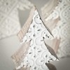 8"H  10"H & 12"H Sullivans Christmas White Embossed Tree Figurines Set of 3  White - 2 of 3