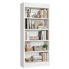Bookcase w/Display Rack & Fluted Design, 5 Tier Farmhouse Bookshelf with Wood Base, Wood Bookshelf Rustic Vintage Book Shelf for Office Library - 2 of 4