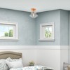 Livex Lighting Everett 1 - Light Semi-Flush Mount in  Shiny Orange - 2 of 4