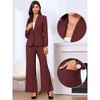 INSPIRE CHIC Women's Business Collarless Long Sleeve with Pockets Blazer and Pants Sets 2 Pcs - 2 of 4